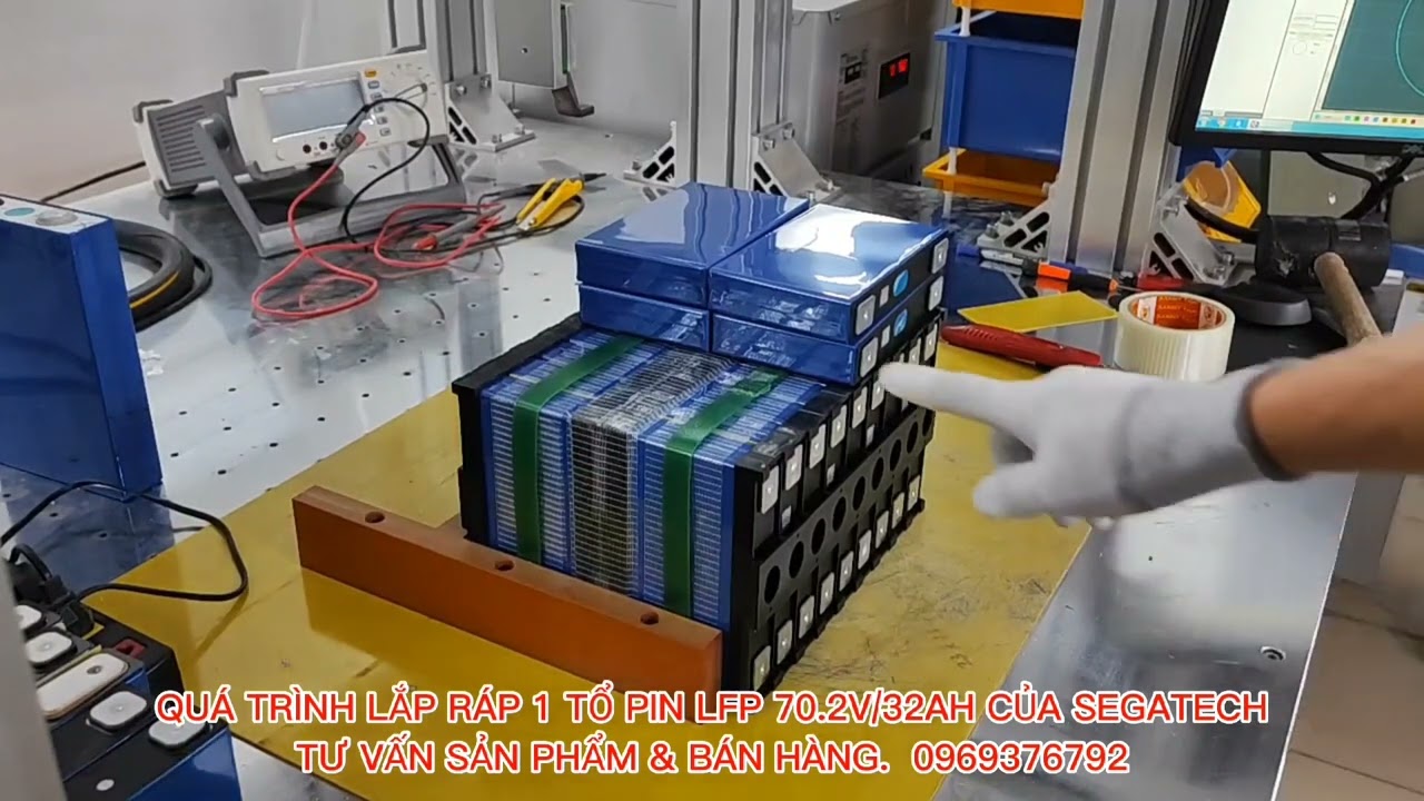 [Pin LFP[. Quá trình hoàn thiện 1 tổ pin lithium LFP 70V/32Ah cho Feliz S