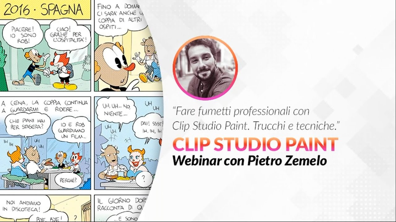 Webinar 🇮🇹 Italiano – Fare fumetti professionali con CSP, trucchi e tecniche con Pietro Gemello