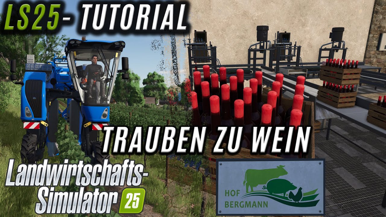 LS25 Hof Bergmann  - Von Trauben zu Wein oder Traubensaft inkl. Abfüllanlage - 5 Prozess-Schritte