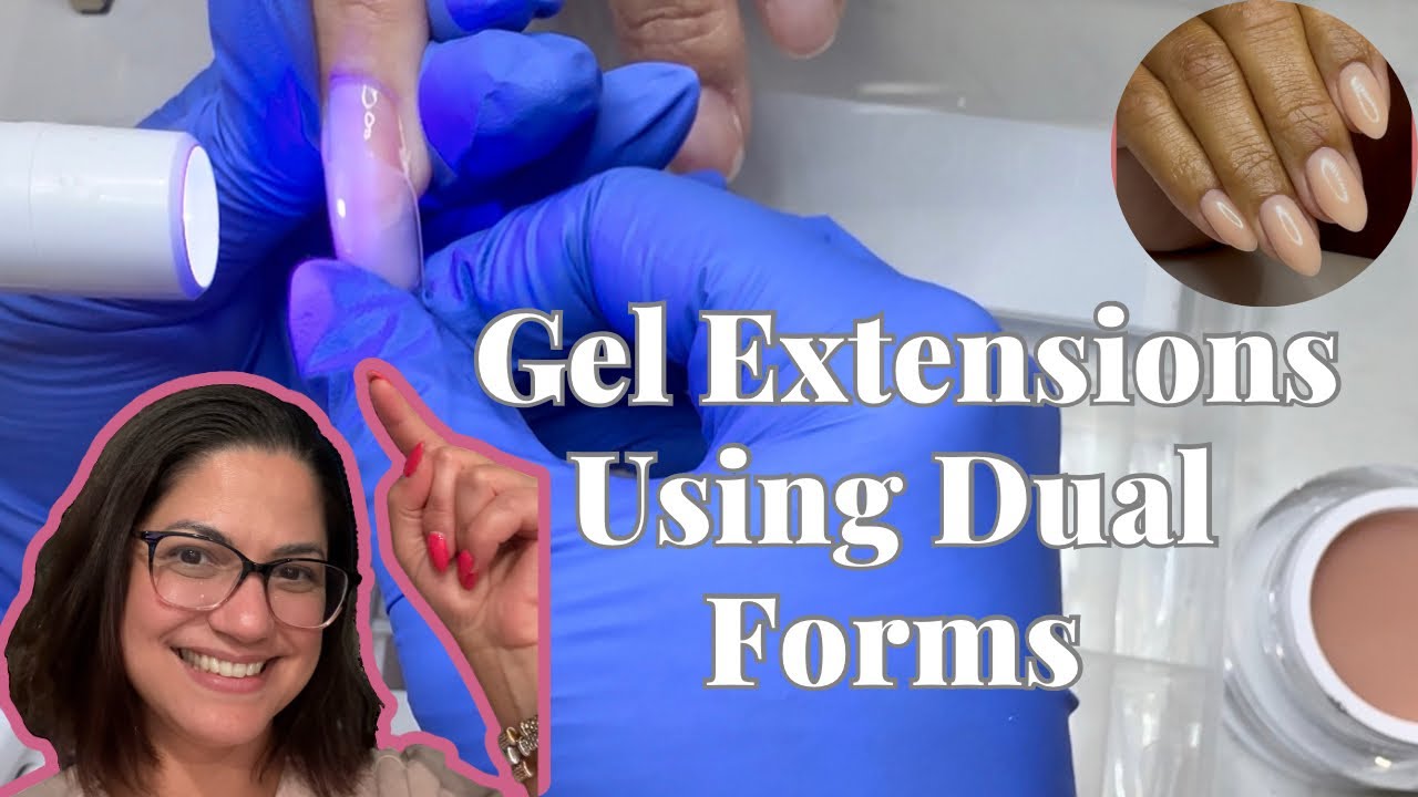 Flawless Russian Manicure + Hard Gel Extensions with Dual Forms | Nail Tutorial