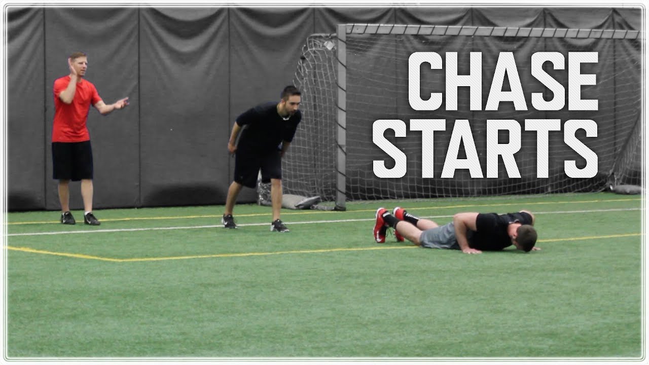 Chase Starts | Reaction Training - Acceleration Drills: Standing vs. Push Up Starts
