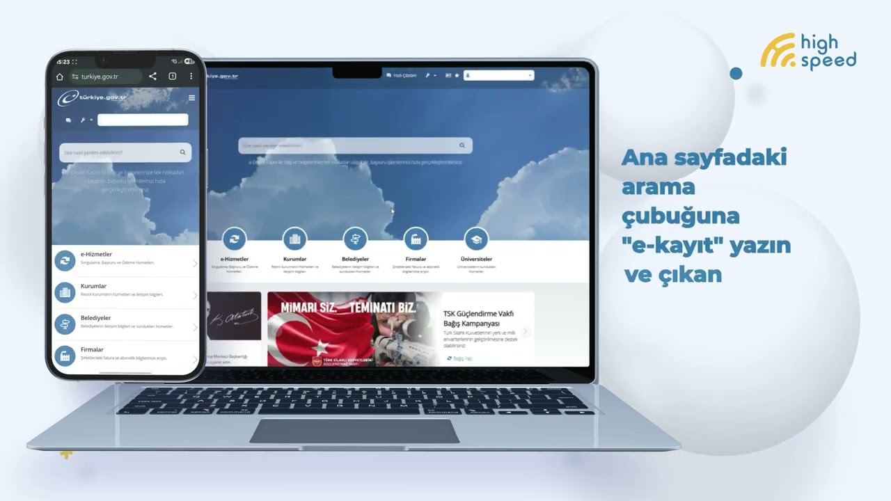 E-Devlet ile High Speed telekom&uuml;nikasyon Abonelik&nbsp;Onayı