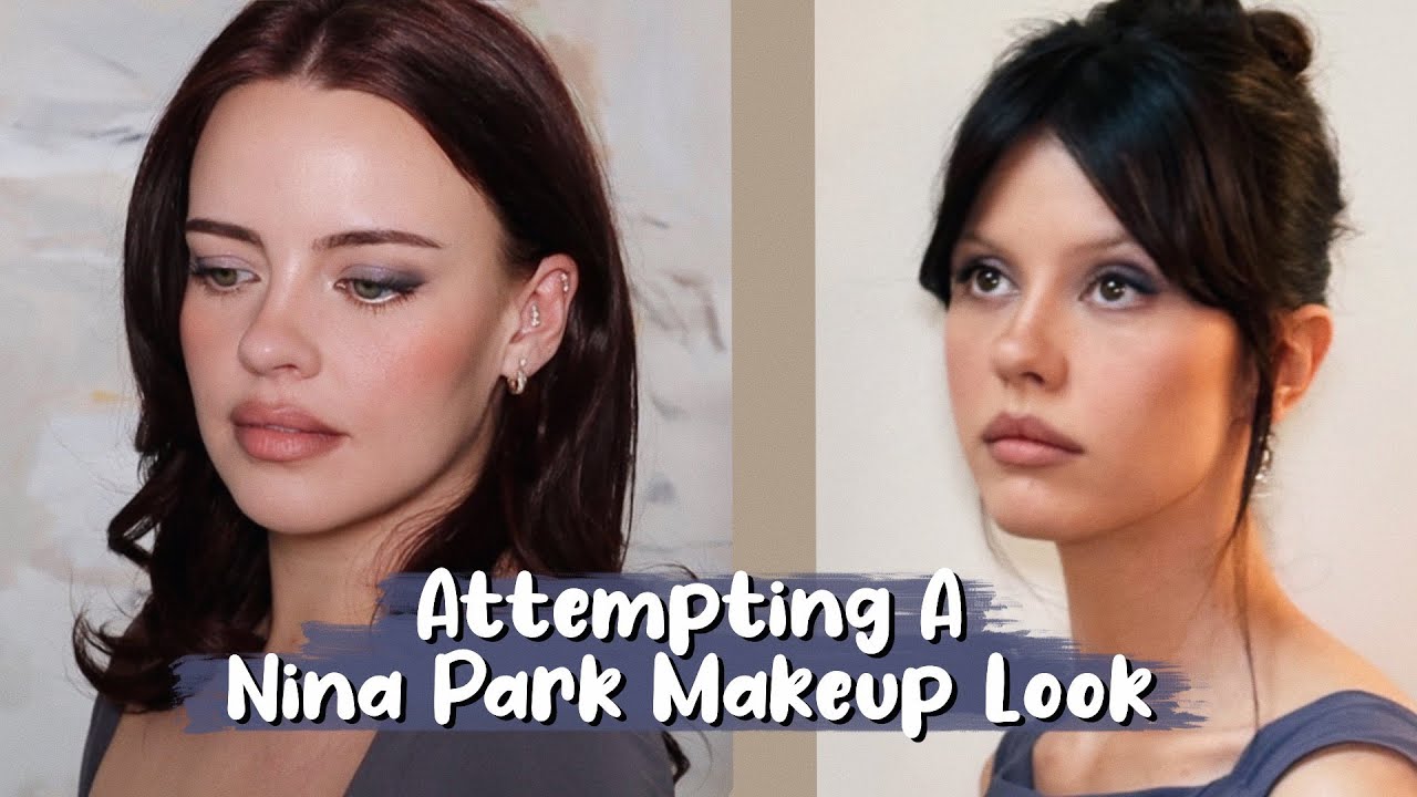 Recreating a Nina Park Makeup Look | Soft Blurred Lip & Cool Tones | Julia Adams