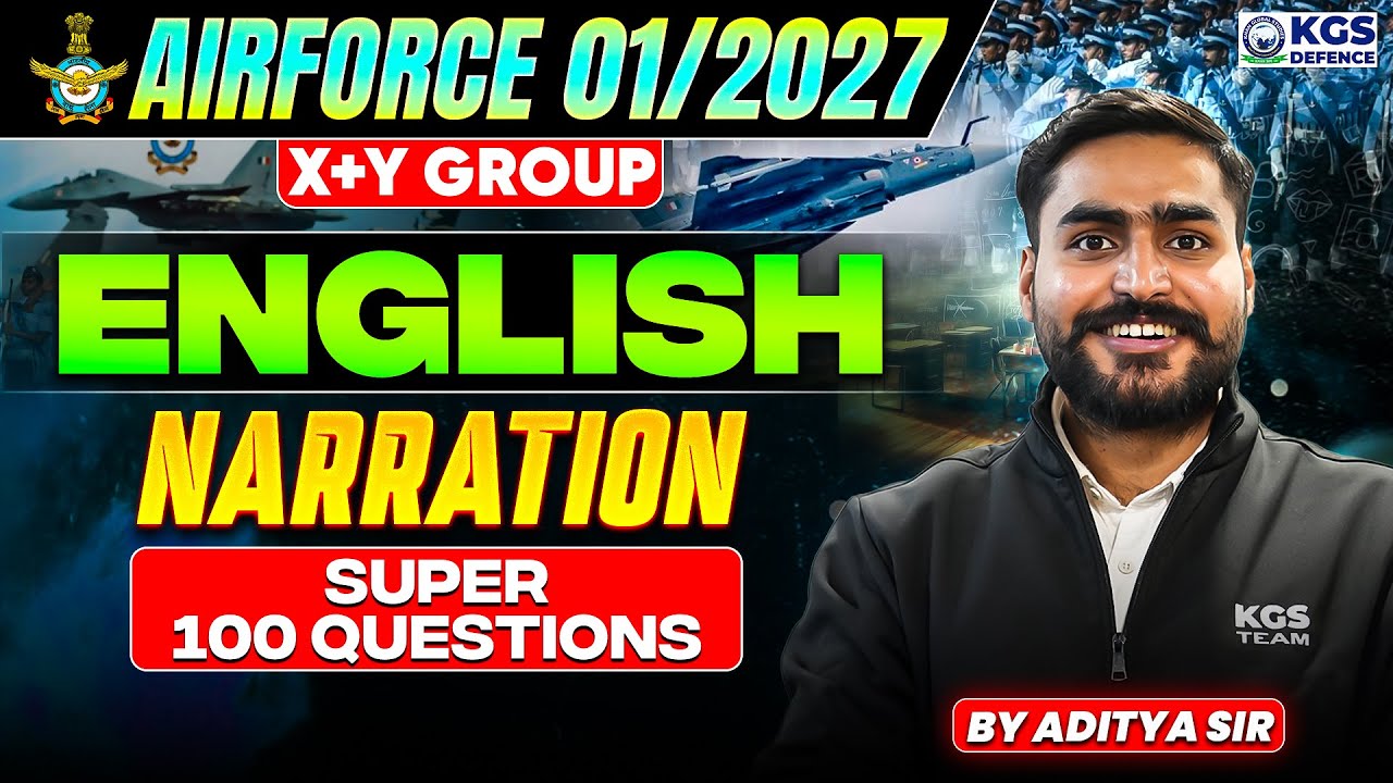 English for All Defence Exams | Defence English Narration Super 100 Questions |English By Aditya Sir