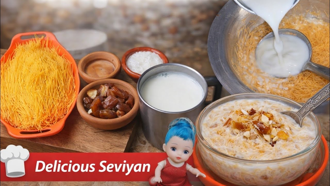 🥛🍜 Sheer Khurma Recipe | Delicious Seviyan Dessert | Mini Desi Kitchen 💖