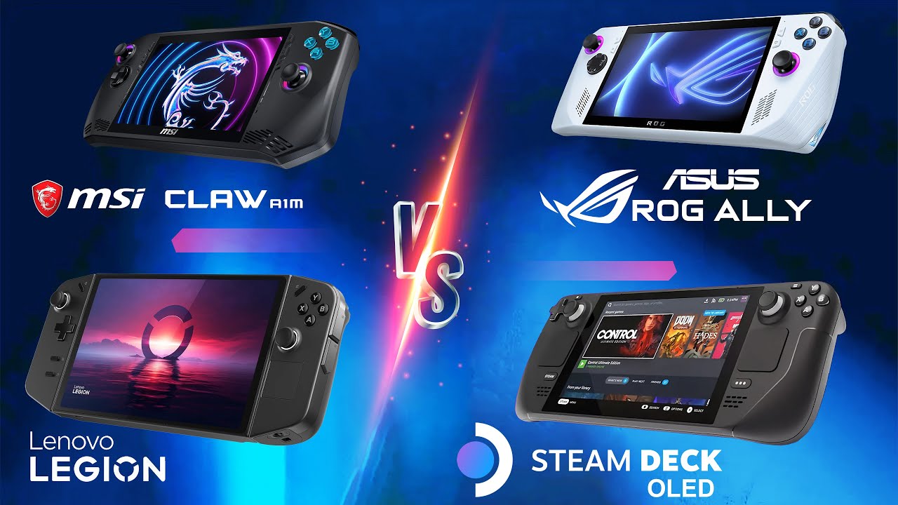 Battle of the Best Handheld Consoles: Lenovo Legion Go, MSI CLAW, Asus ROG Ally, Steam Deck OLED