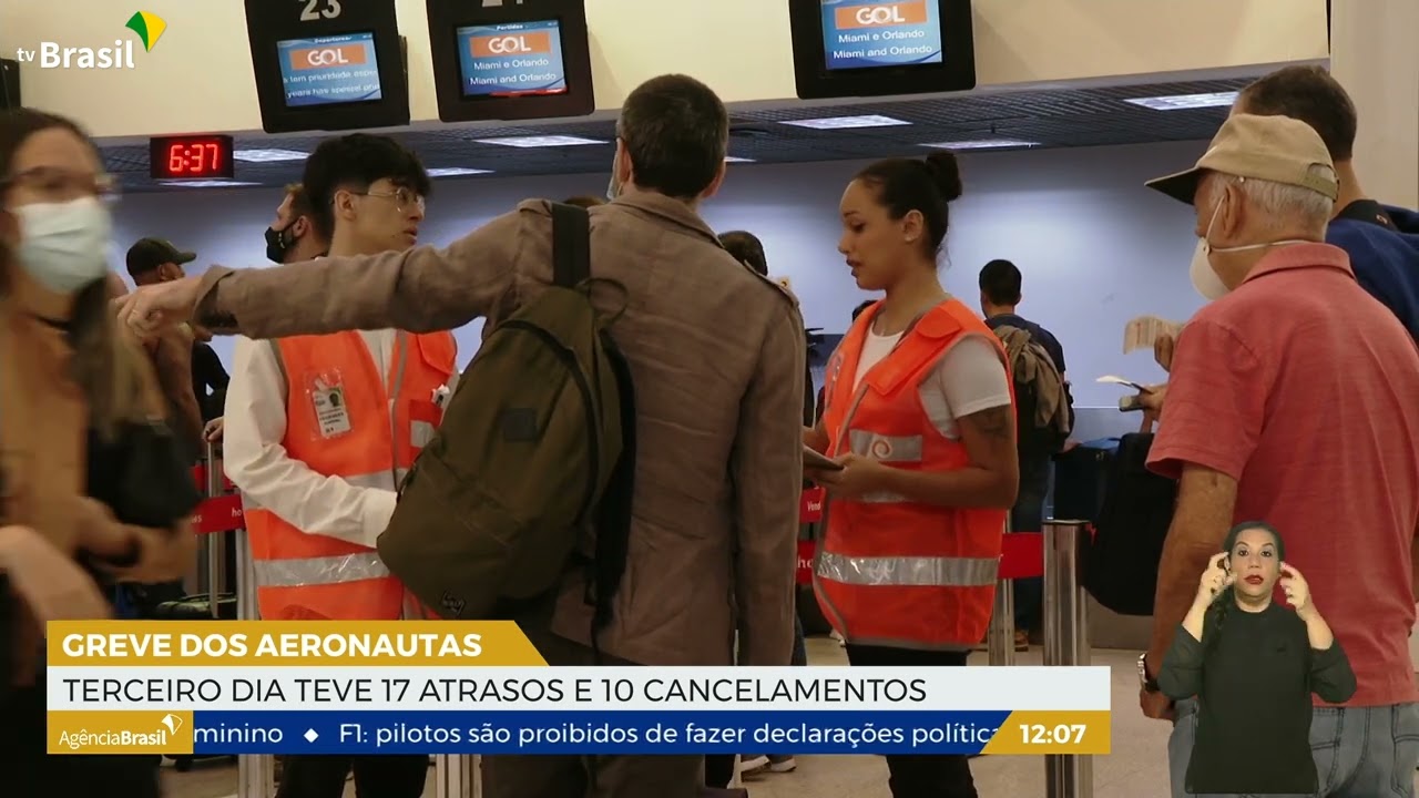 RJ | Terceiro dia de paralisação tem 10 voos cancelados