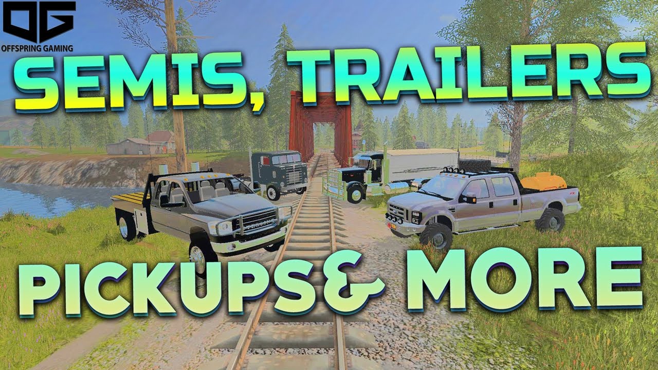 FARMING SIMULATOR 17 MODS - PETERBILTS , STERLING,  KENWORTH, & MORE!