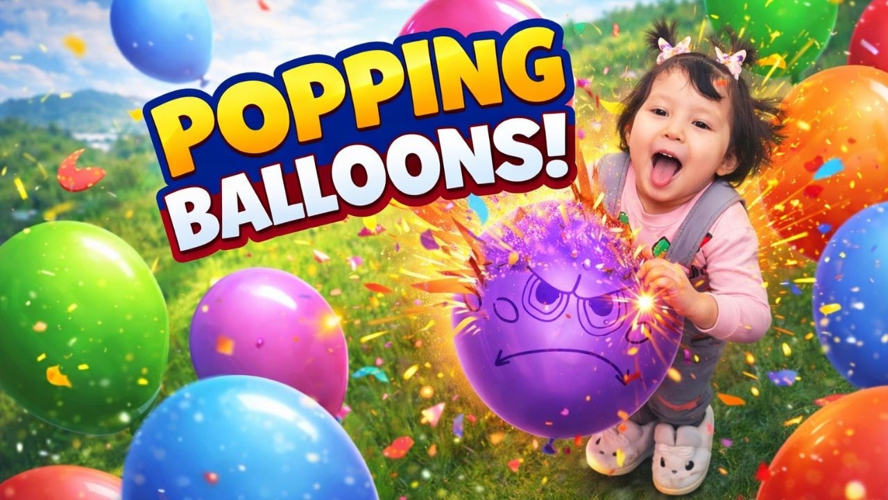 COLORFUL BALLOON POPPING 🎈💥 KIDS LOVE THIS!