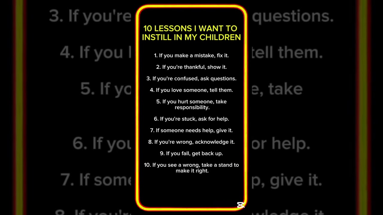Powerful Values to Teach Your Children