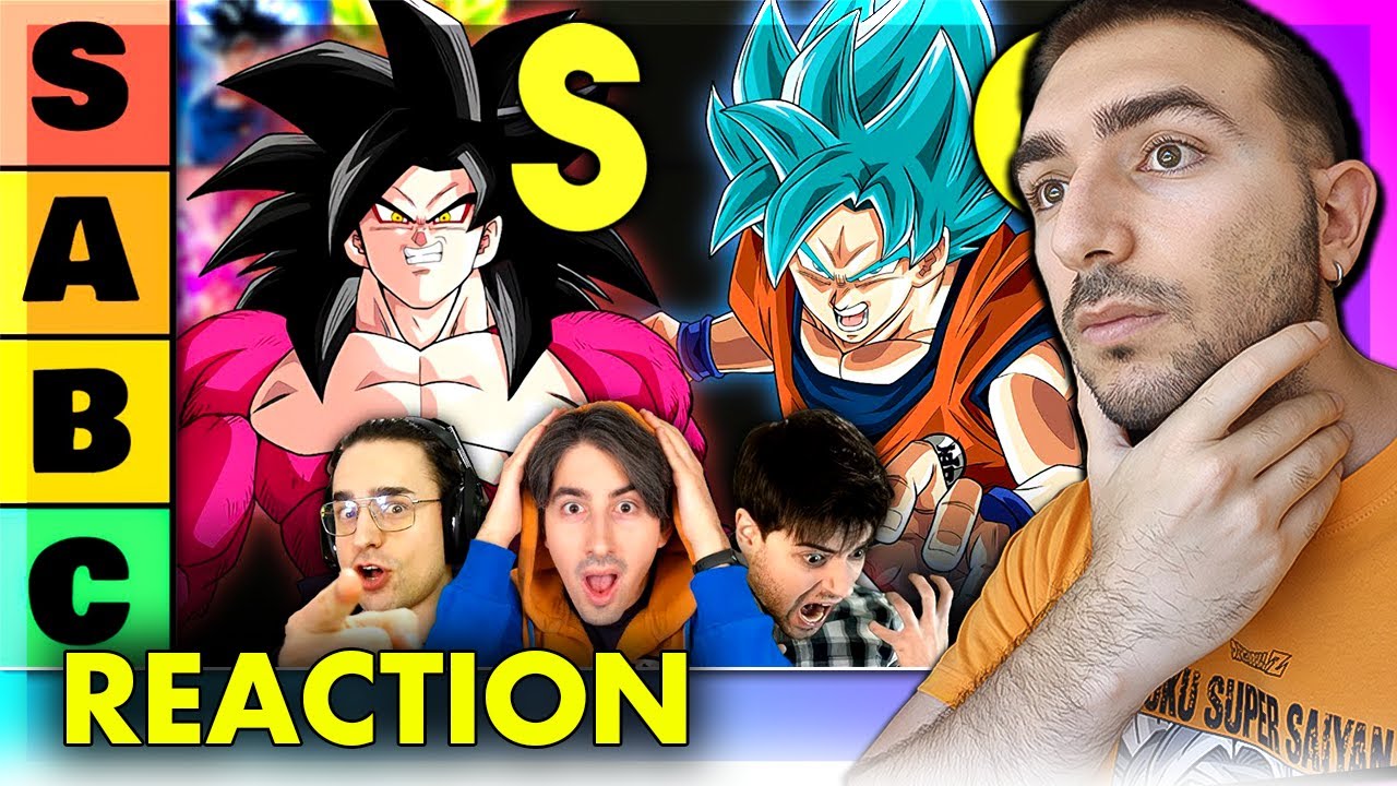 REAGISCO ALLA TIER LIST TRASFORMAZIONI DI DRAGON BALL DI GIOSEPHTHEGAMER