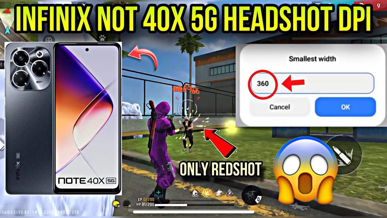 Infinix not 40x 5g dpi setting free fire || best dpi for infinix 40x smartphone