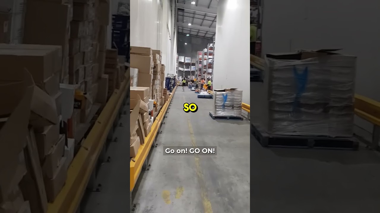 Warehouse worker vs. Closing Door 🏃&zwj;♂️😂💥