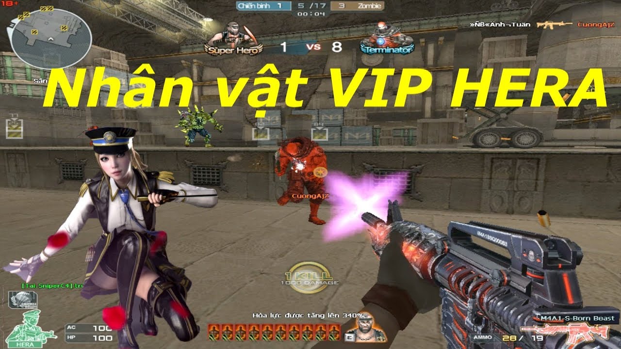 [ Bình Luận CF ] Nhân vật VIP HERA và M4A1-S Born Beast - Tiền Zombie v4