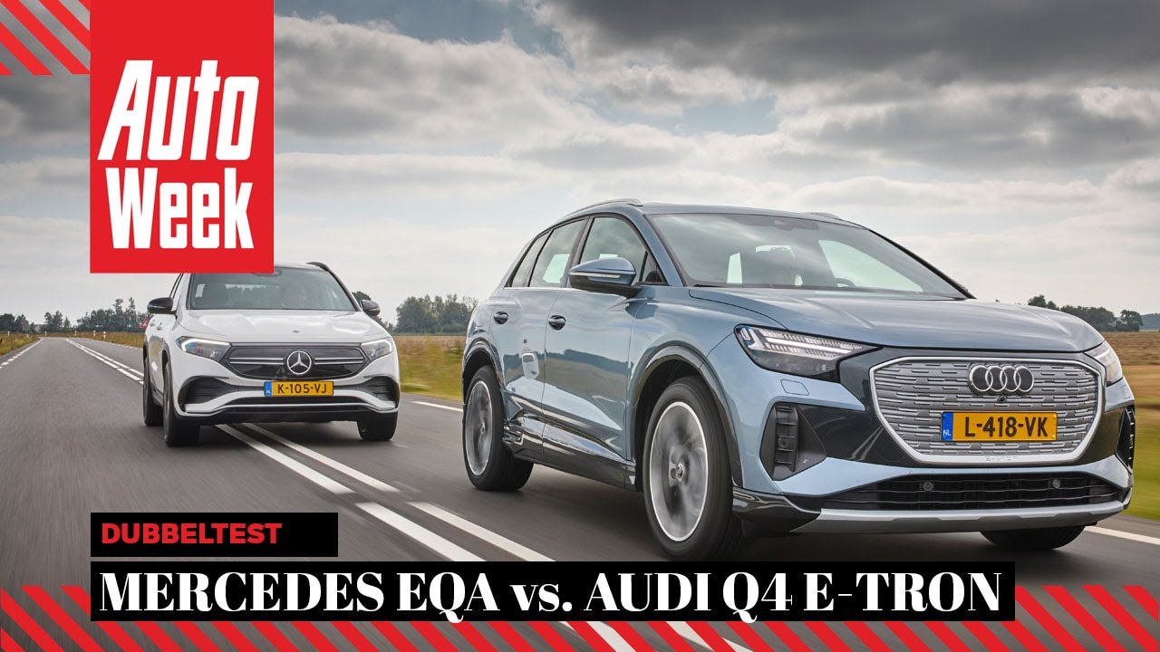 Audi Q4 E-tron vs. Mercedes-Benz EQA - AutoWeek Dubbeltest - English subtitles