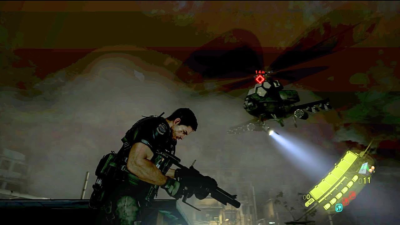 Helicopter Boss Fight - Resident Evil 6 (4K 60FPS)