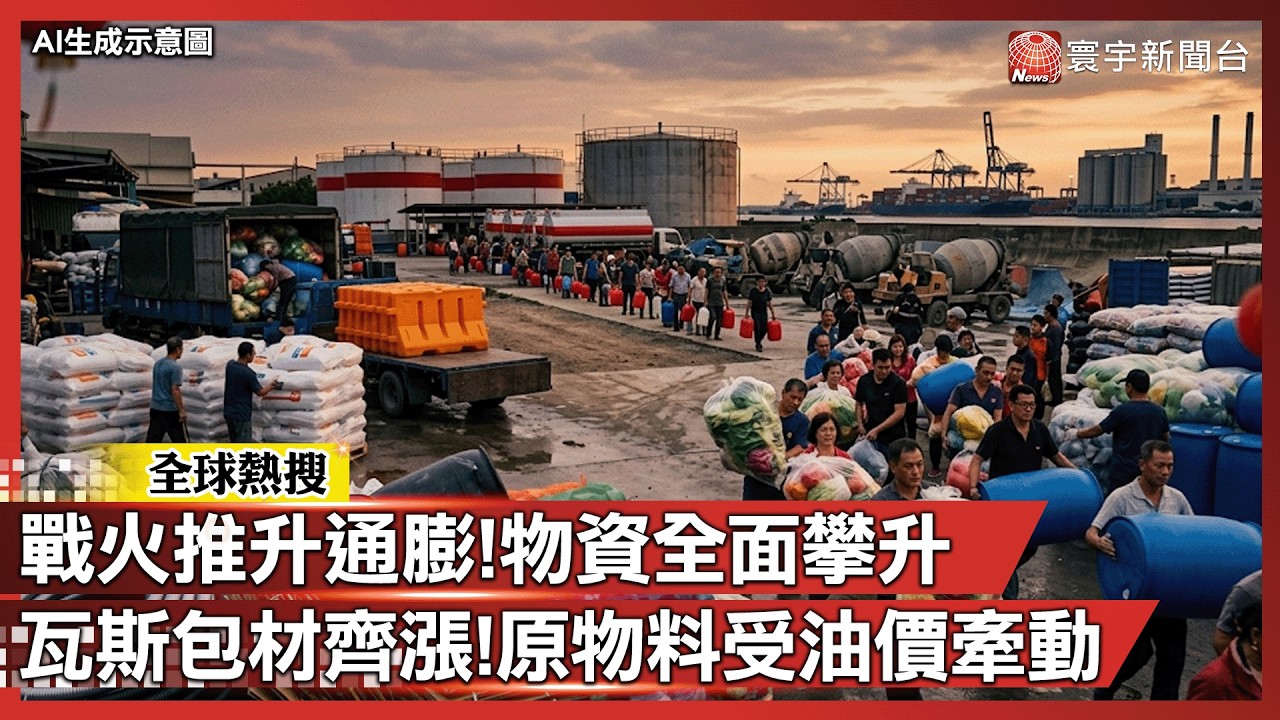 地緣政治引爆「民生物資戰」！塑膠袋貴到買不起？螃蟹羹100元、瓦斯桶貴百元 民眾：真的活不下去｜#寰宇新聞