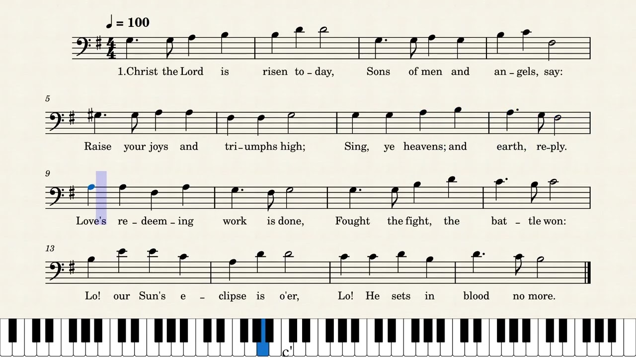 video tenor Christ the Lord is risen today