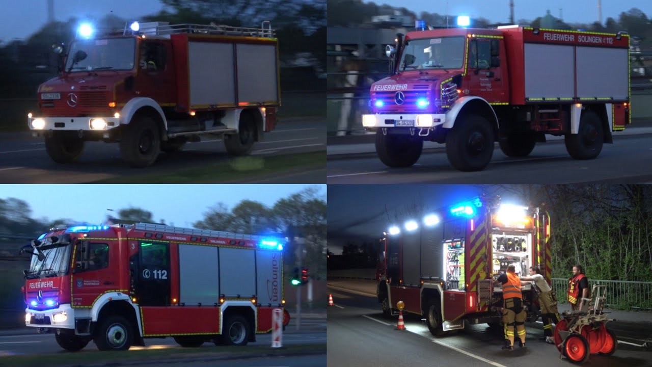 [Waldbrand in Solingen| Unimog's & Mehr!] Einsatzfahrten von Feuerwehr und Polizei