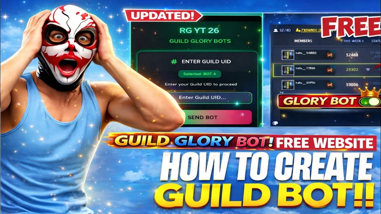 Free Fire Guild Glory Bot Website 😲 | Unlimited Guild Glory Method 2026 | 100% Working Trick 🤯