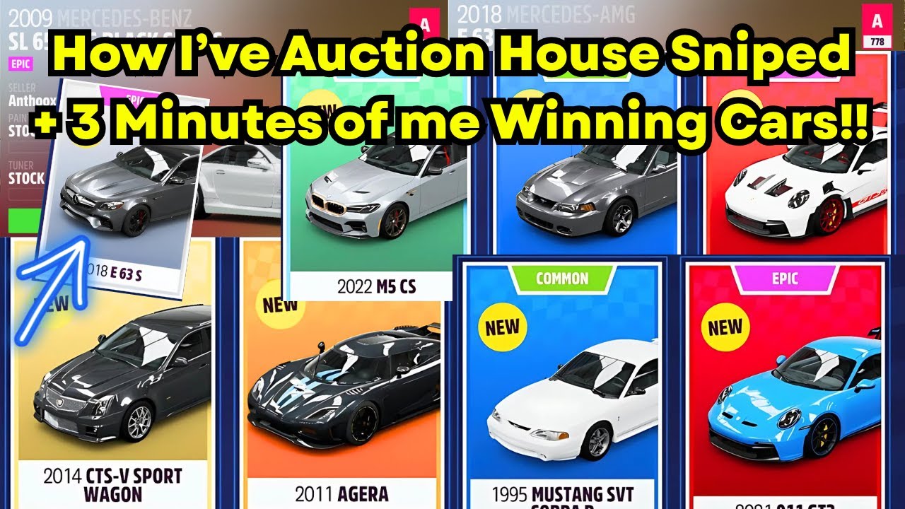 How to Auction House Snipe Easier as a NEW Player & 3 Minutes of Me Winning Cars in Forza Horizon 5!