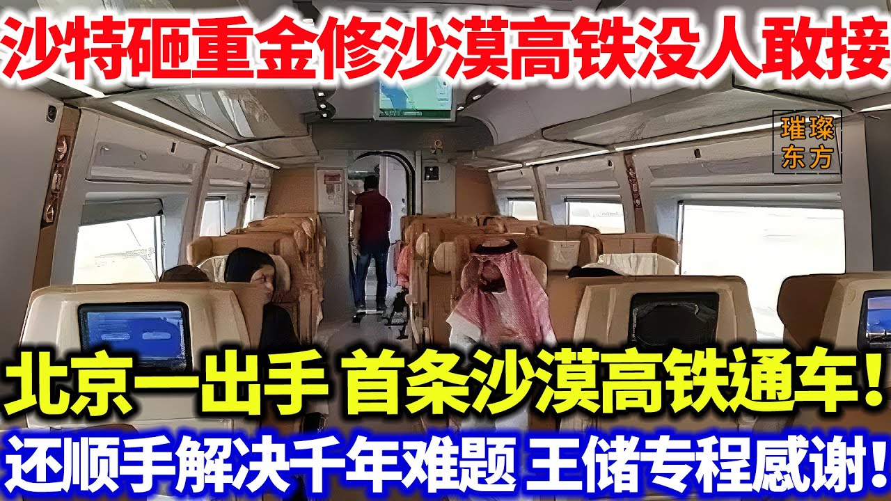 沙特砸重金修沙漠高铁没人敢接北京一出手 首条沙漠高铁通车！竟顺手解决千年难题 王储专程感谢！#璀璨东方 #科普 #高铁 #沙特