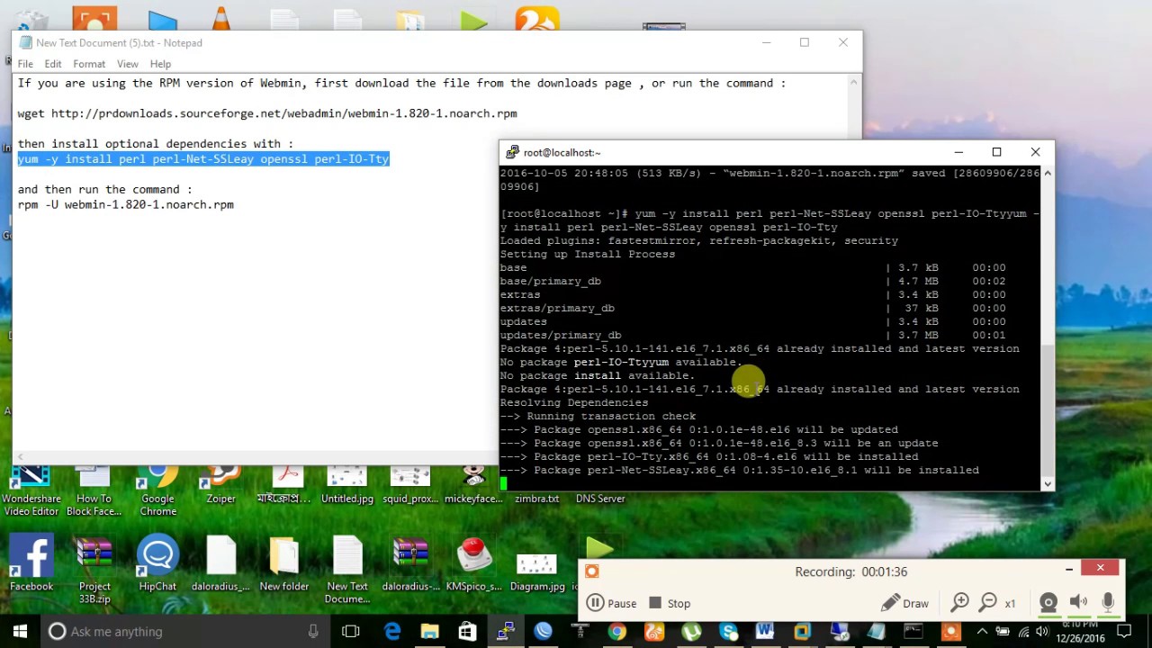 How to install Webmin at linux