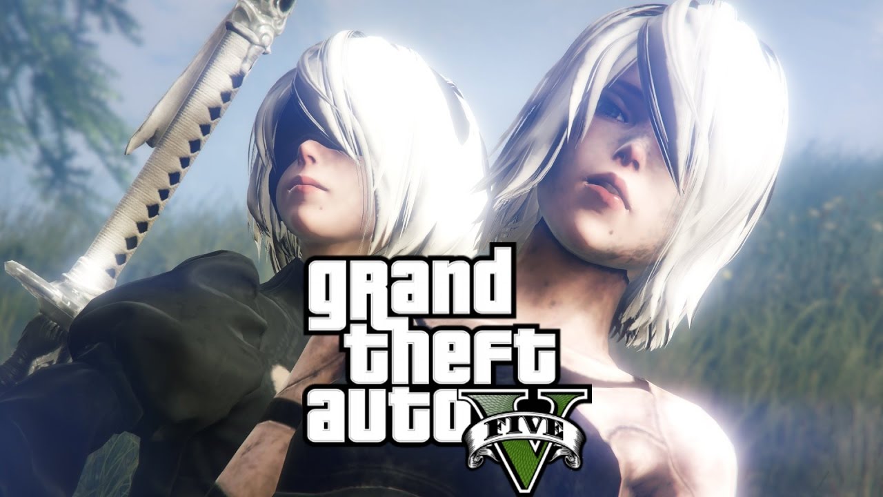 mod GTA 5 - 2B & A2 Nier:Automata [Add-On Ped / Replace] 1.0