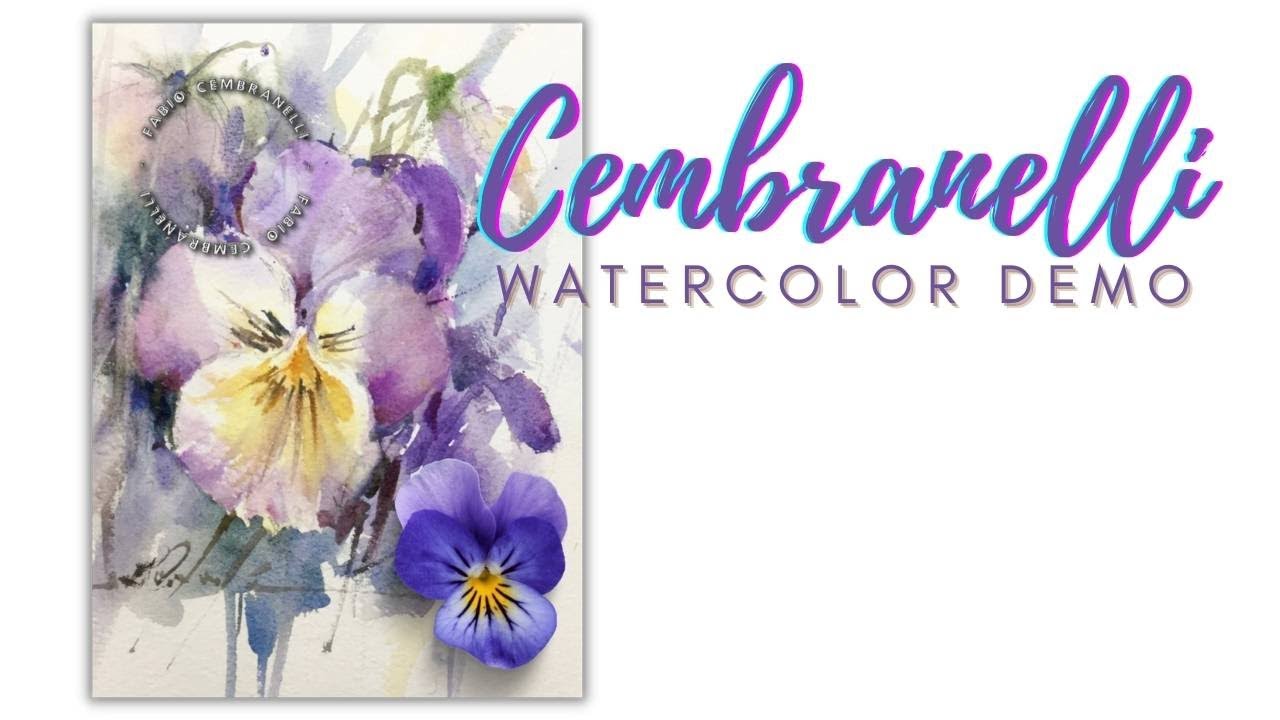 Viola, Watercolor Demonstration