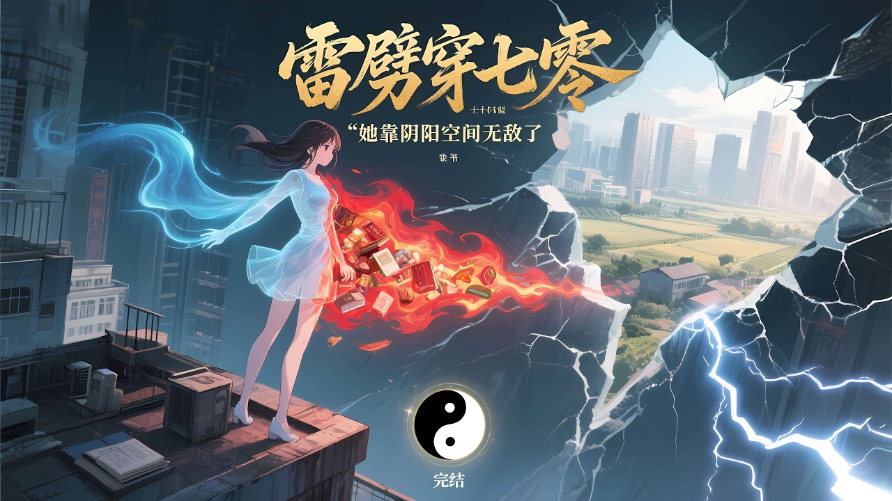 【雷劈穿七零，她靠阴阳空间无敌了】完結， 被闪电劈进七零后，觉醒逆天阴阳空间，灵气与物资全给她开最大挂。她从孤女一路升级成武医双修的狠角色，找父亲、打忍者、闯敌营，带着外挂把七零玩得翻天。