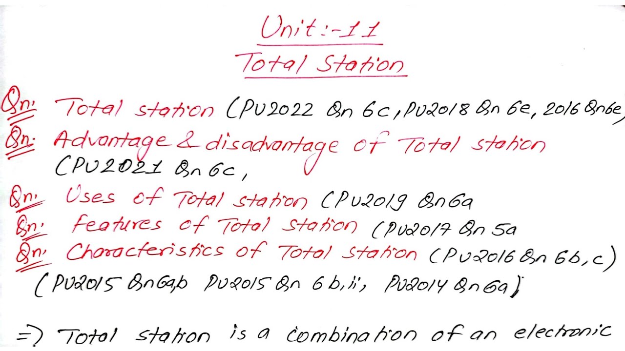 Total Station | Advantage and Disadvantages of TS | Features of TS | Application of TS | Prashant YT