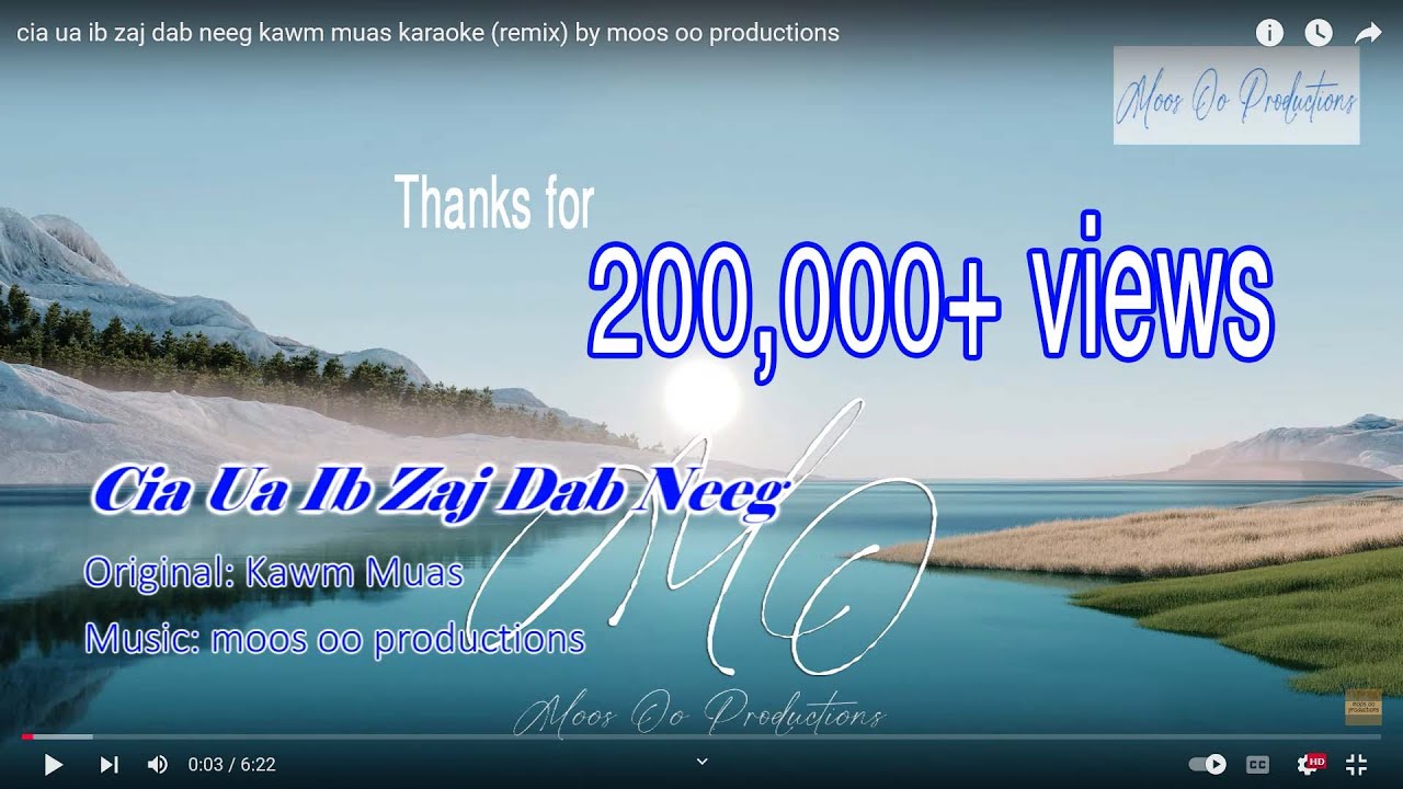 cia ua ib zaj dab neeg kawm muas karaoke (remix) by moos oo productions
