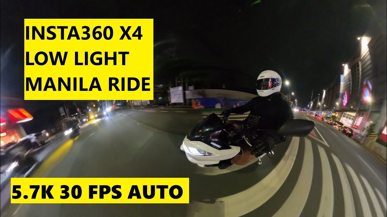 Insta360X4 Low Light Testing / Metro Manila Ride - Auto Settings