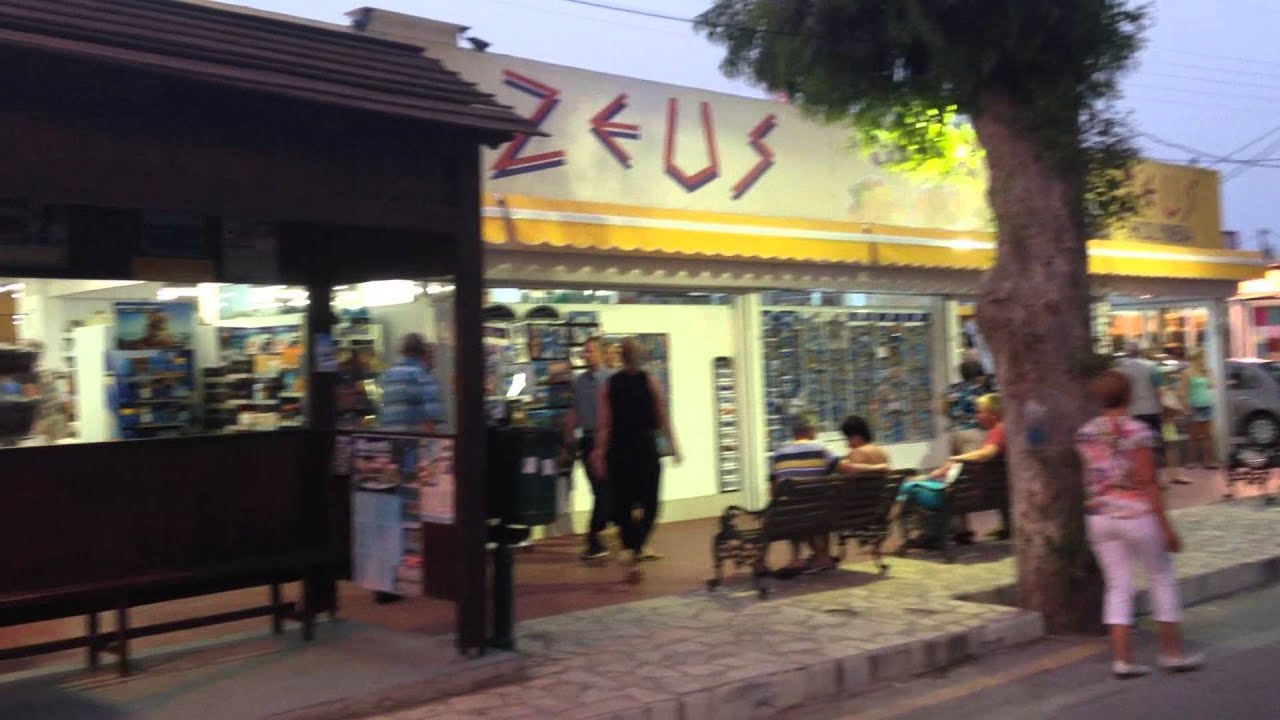 Rhodes Kolymbia Restaurants and Shops street | Travel2planet
