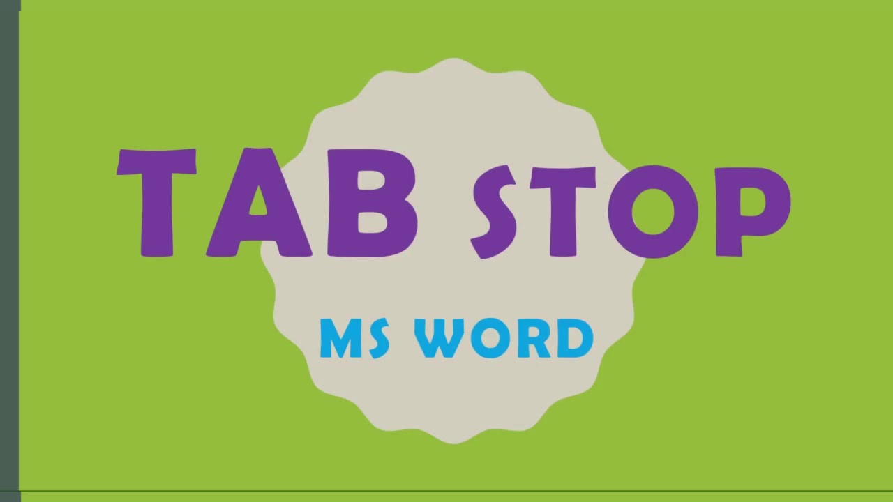Ms Word | Tab Stop | Left tab | Right tab| Center tab | Decimal tab | Bar tab