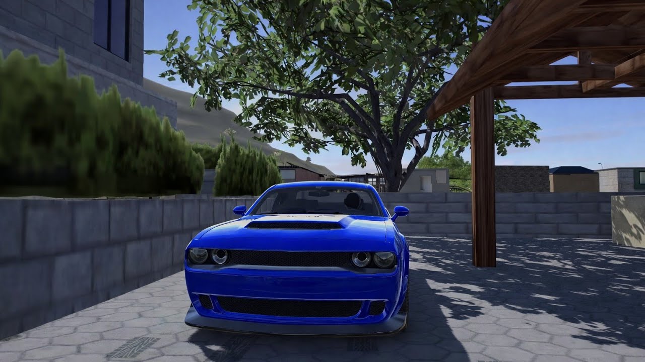 No Voice, Just Pure Driving Experience 🚘 | Relaxing Drive with Blue Muscle Car