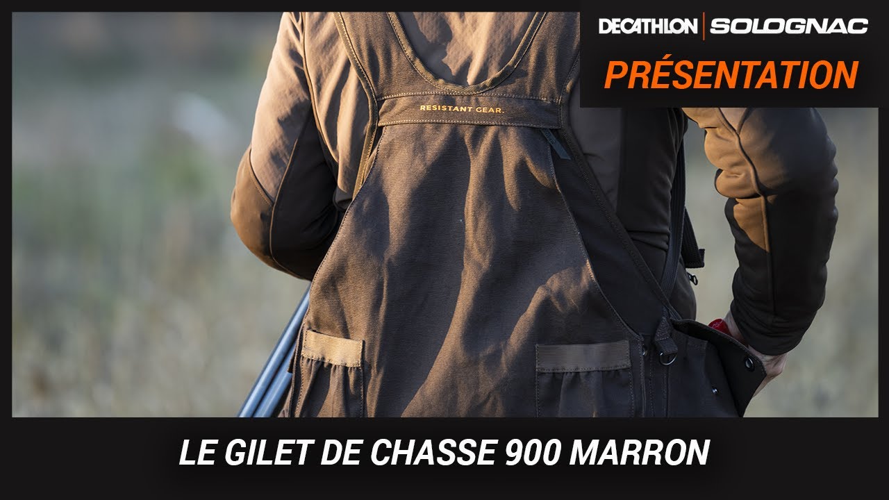GILET DE CHASSE 900 MARRON SOLOGNAC