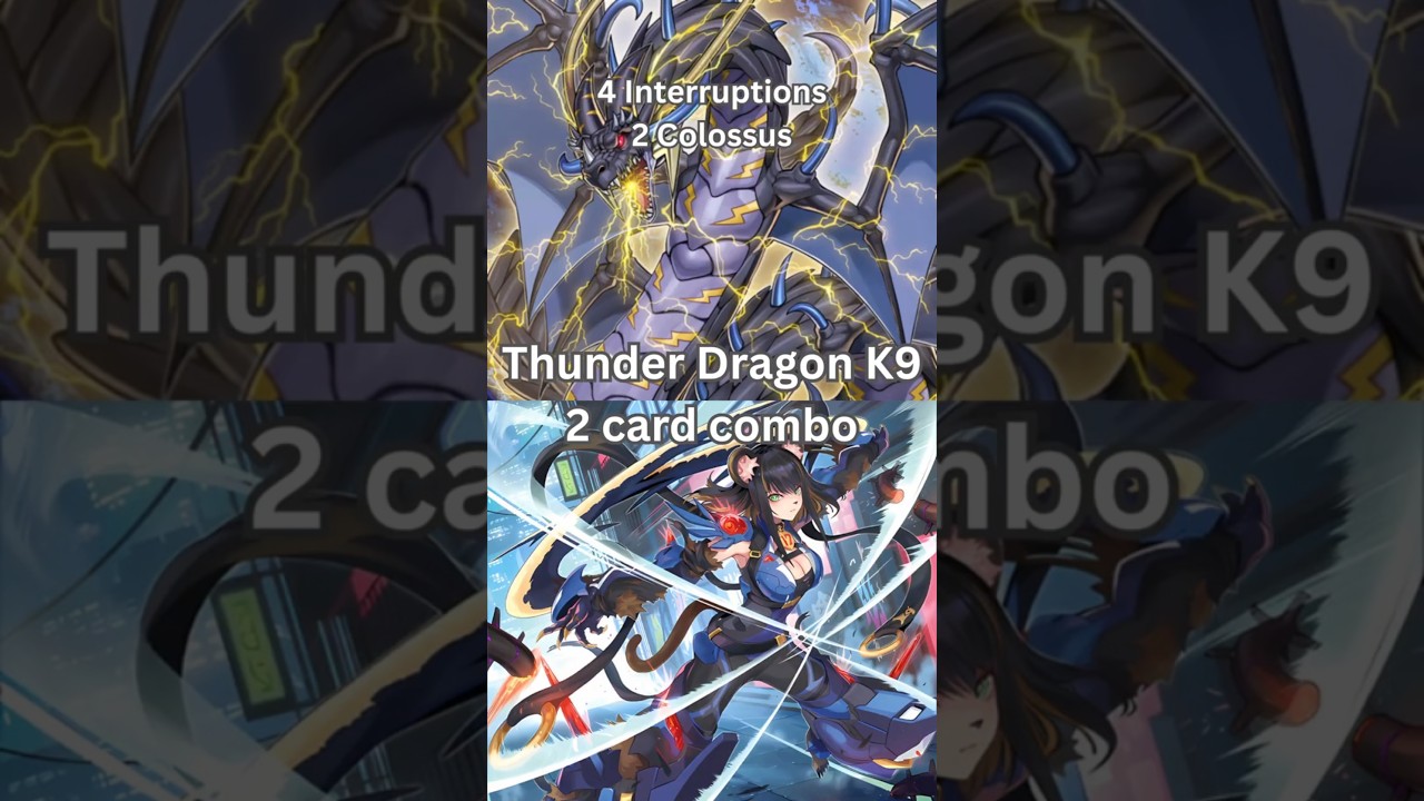 Thunder Dragon K9 2 card combo tutorial September 2025 TCG Yugioh