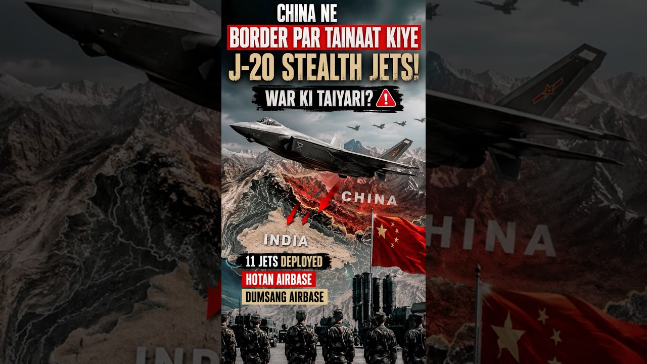 China Deploys J-20 Stealth Jets to the Border! Preparing for War? 🇨🇳🇮🇳