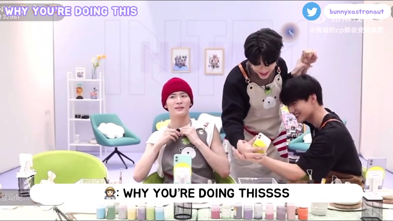 [ENGSUB] Patrick helps Keyu with his apron (Kepat moments during livestream)