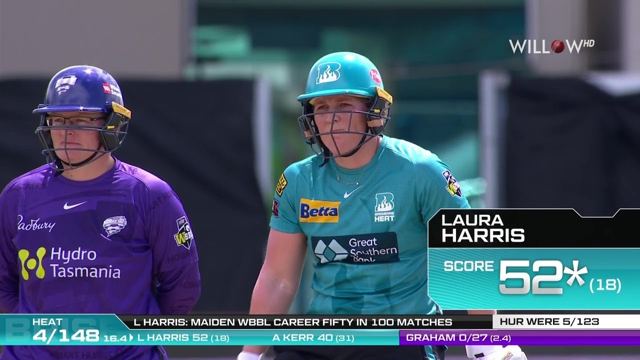Laura Harris 65 runs vs Hobart Hurricanes Women
