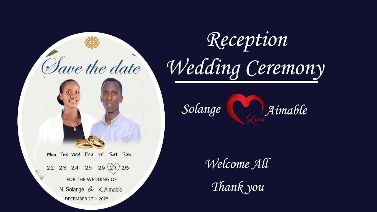LIVE 🔴/ RECEPTION  CEREMONY #AIMABLE & SOLANGE