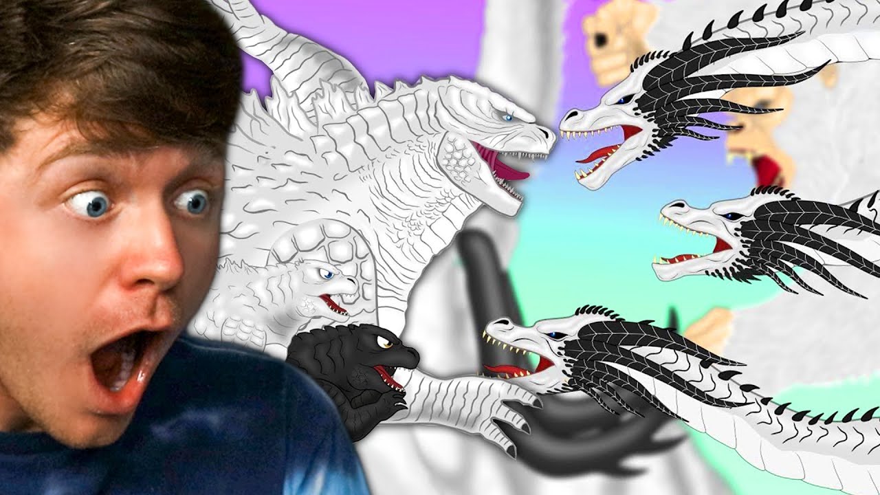 Reacting to WHITE MONSTERVERSE BATTLES! (Godzilla and Kong)