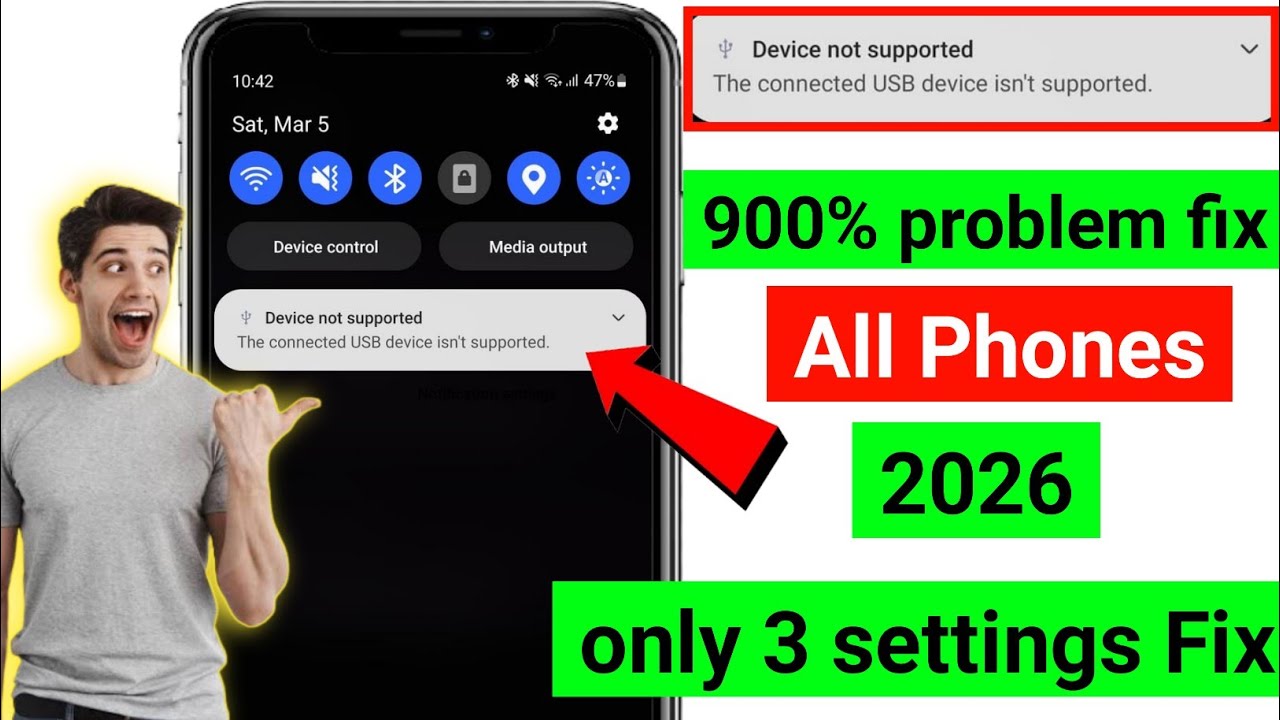 device not supported the connected usb device isn't supported | device not supported | 100%fix