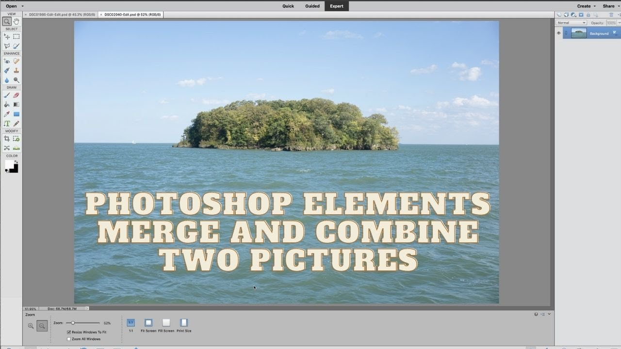 Photoshop Elements: слияние и комбинирование двух изображений