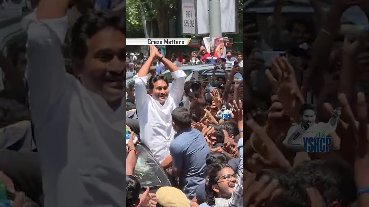 No one can beat his craze.. 🥵🔥#YSJagan #Hyderabad #WeYSRCP