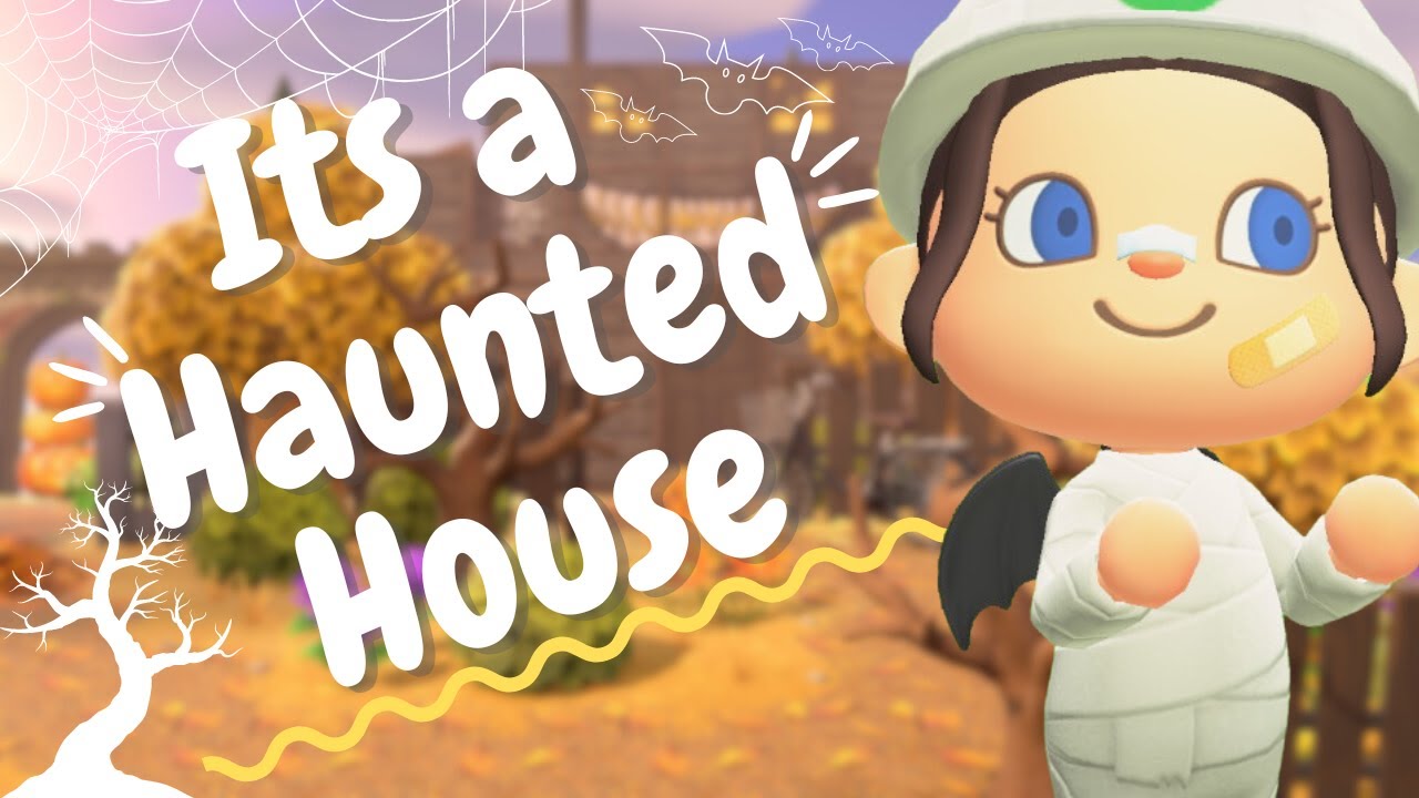 SPOOKY HAUNTED HOUSE AND ENTRANCE | HALLOWEEN TOWN ISLAND | ANIMAL CROSSING NEW HORIZONS