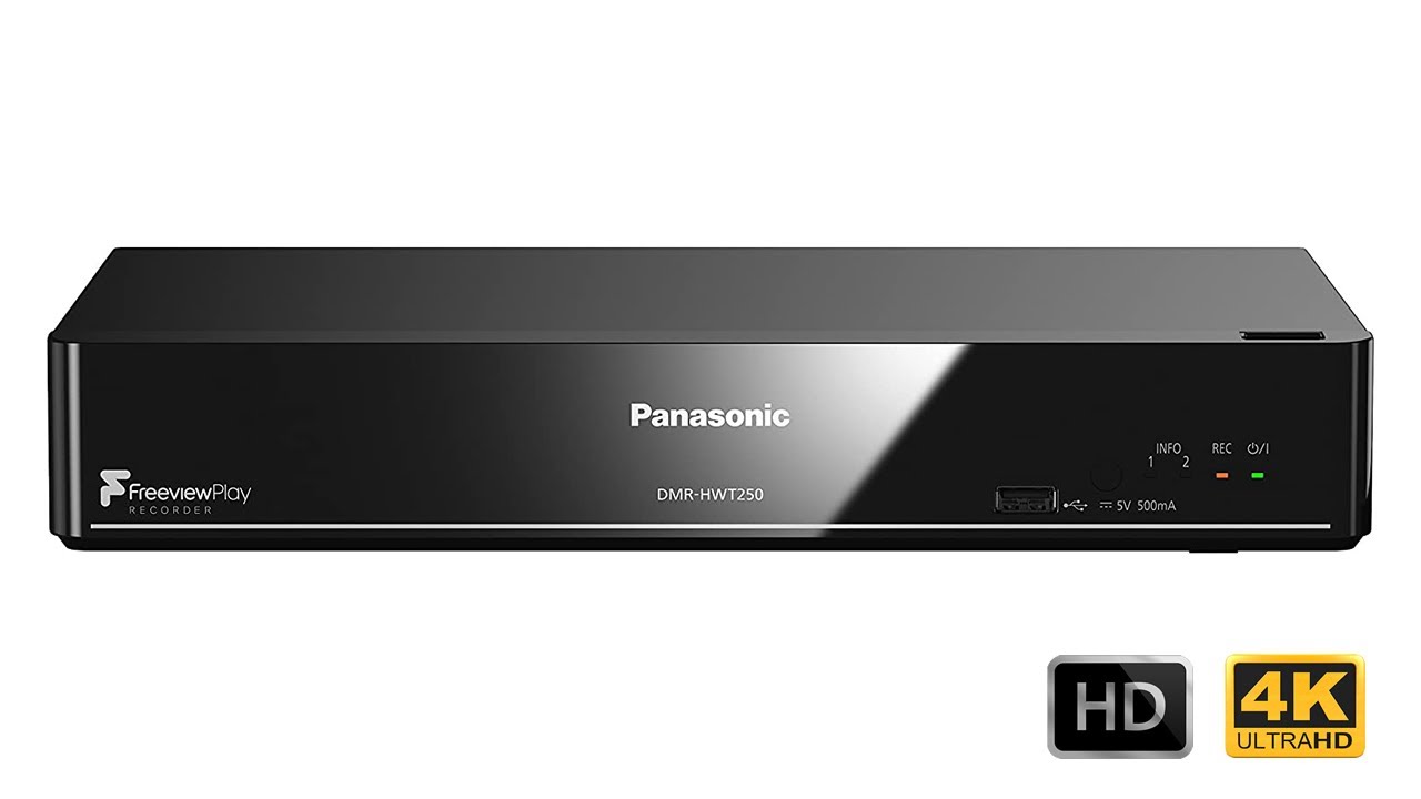 Panasonic DMR HWT250EB Smart HDD Recorder With Freeview Play & 4K Playback & Streaming