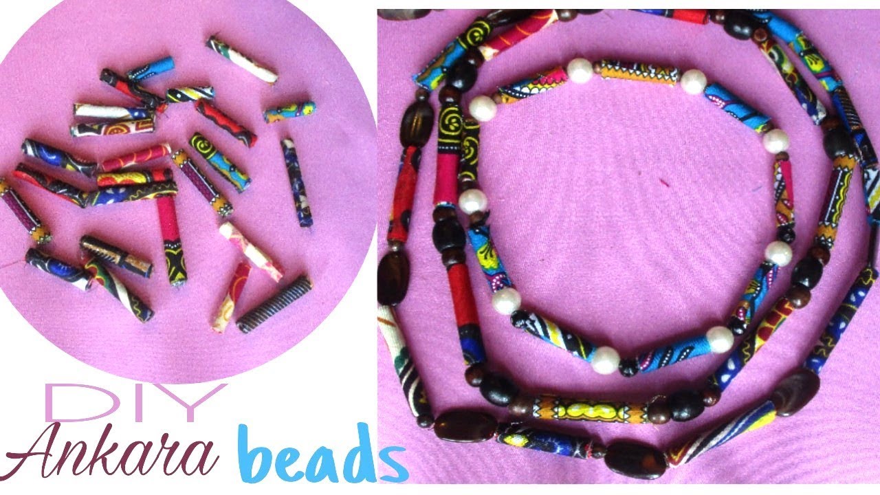 DIY Fabric Bead Necklace- African Print/Ankara/Dashiki