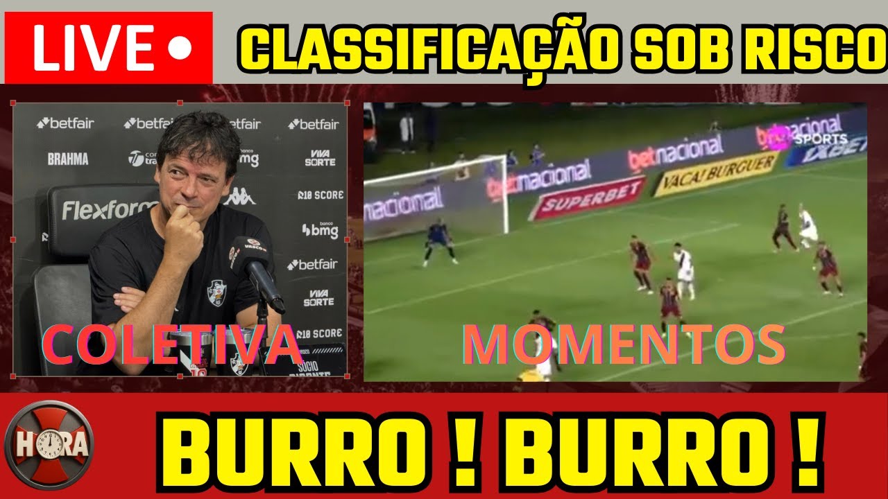 PLANTÃO, AO VIVO! DINIZ CHAMADO DE BURRO! COLETIVA E MELHORES MOMENTOS. MADUREIRA 0 X 0 VASCO